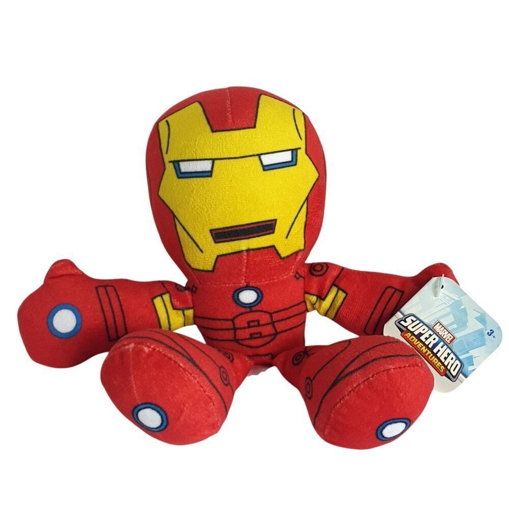 Marvel Iron Man Plush 8" Doll 2017 Super Hero Adventures Stuffed Toy Just Play